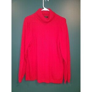 Charter Club Women's 100% Cashmere Red Turtleneck Sweater, XL